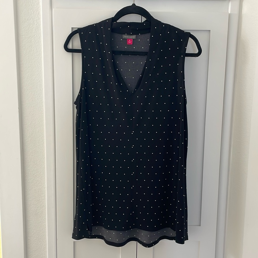 Sleeveless black top